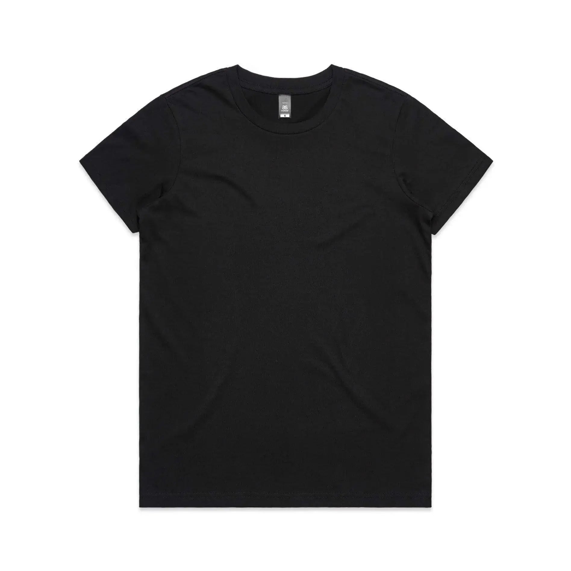As Colour Women's maple tee 4001 Casual Wear As Colour BLACK XSM